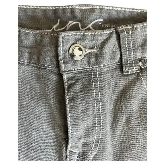INC International Concepts Jeans Womens Size 8 Gray Regular Fit Bootleg Mid - Picture 5 of 9